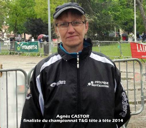Agnès CASTOR, finaliste du championnat tête à tête féminin