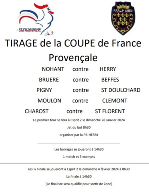 COUPE DE FRANCE JEU PROVENÇAL 2024 COUPE DE FRANCE JEU PROVENÇAL 2024