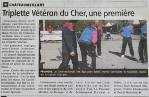 Retour sur le championnat triplette vétéran avec l'article du BR du 25 avril