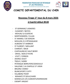 COUPE DE FRANCE / COUPE DU CHER COUPE DE FRANCE / COUPE DU CHER
