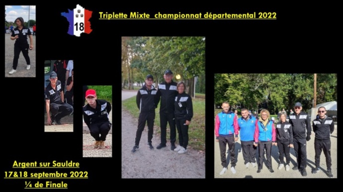 Beau parcours pour la triplette Nohantaise, Nathalie - Hubert - Guillaume au Championnat départemental Triplette Mixte 2022 Beau parcours pour la triplette Nohantaise, Nathalie - Hubert - Guillaume au Championnat départemental Triplette Mixte 2022
