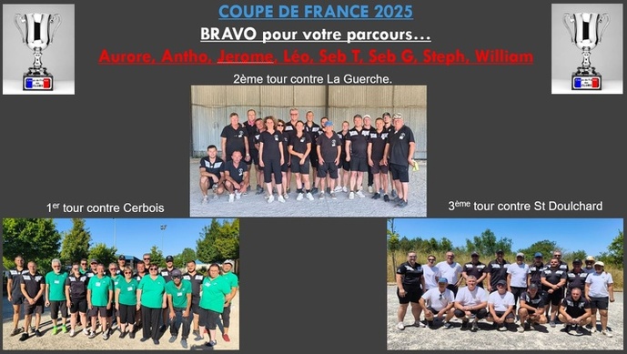 3 tours en Coupe de France 2025... 3 tours en Coupe de France 2025...