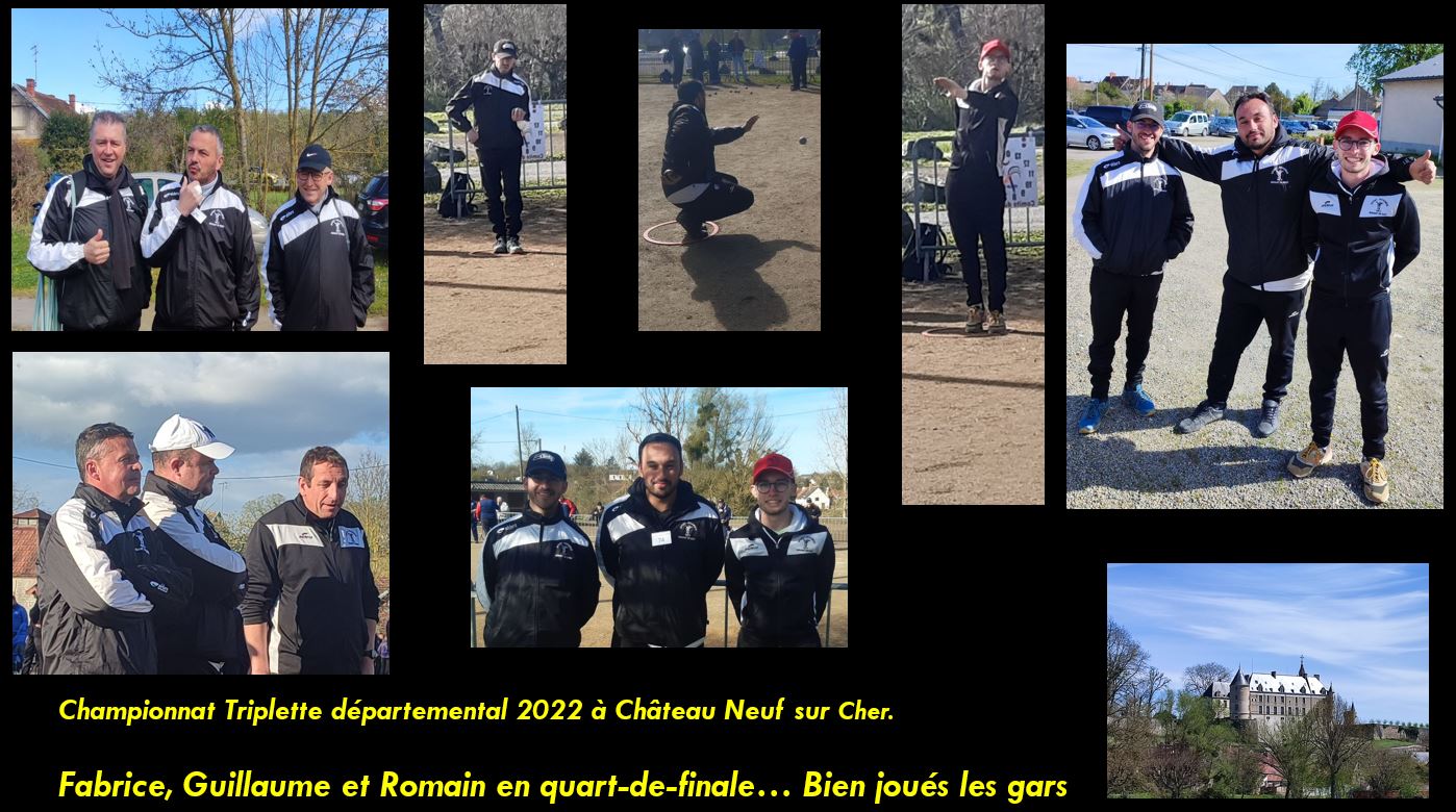 Très bon weekend pour NOHANT PETANQUE au triplette départemental 2022. Très bon weekend pour NOHANT PETANQUE au triplette départemental 2022.