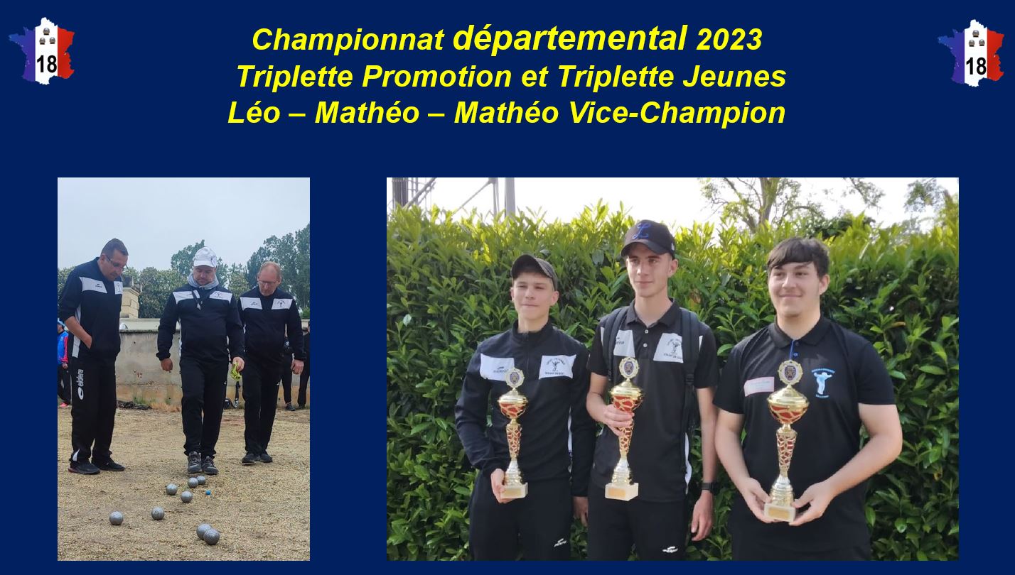 Fin des Championnats Départementaux 2023…Bravo à nos  jeunes Léo et Mathéo…