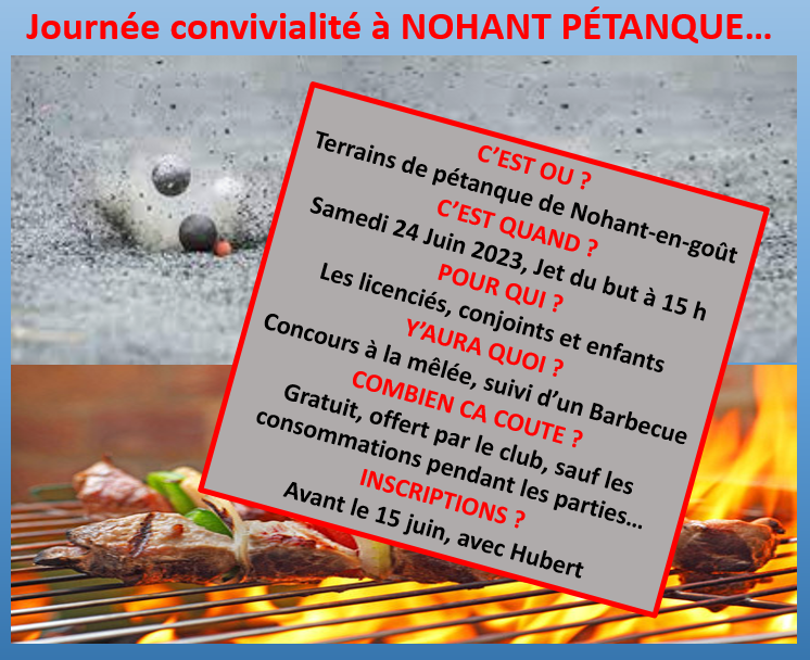 Journée convivialité, le 24 Juin 2023