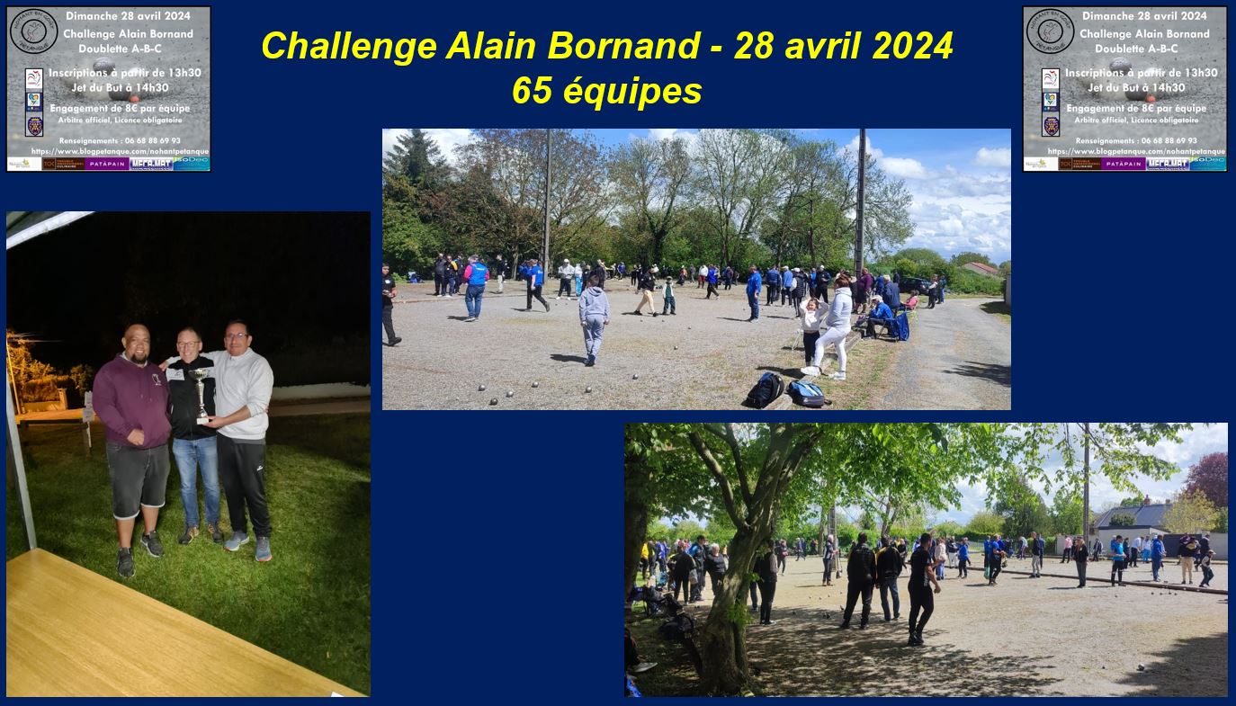 Challenge Alain BORNAND 2024 Challenge Alain BORNAND 2024