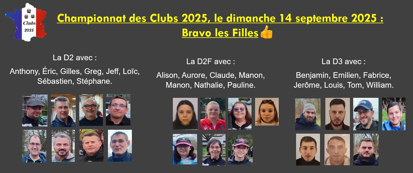 5ème et 6ème journée du Championnat des Clubs 2025, Bravo les Filles