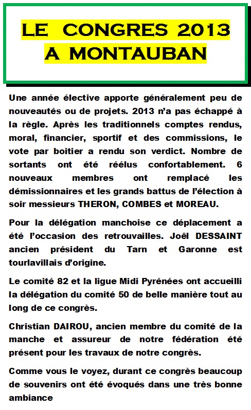 Photos du congrés fédéral à MONTAUBAN