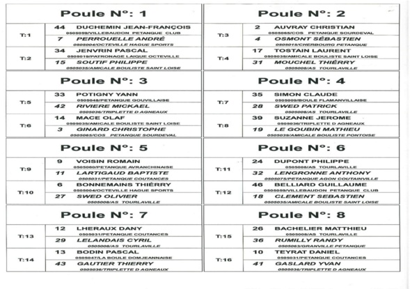 1 ére SELECTION DOUBLETTE JEU PROVENCAL