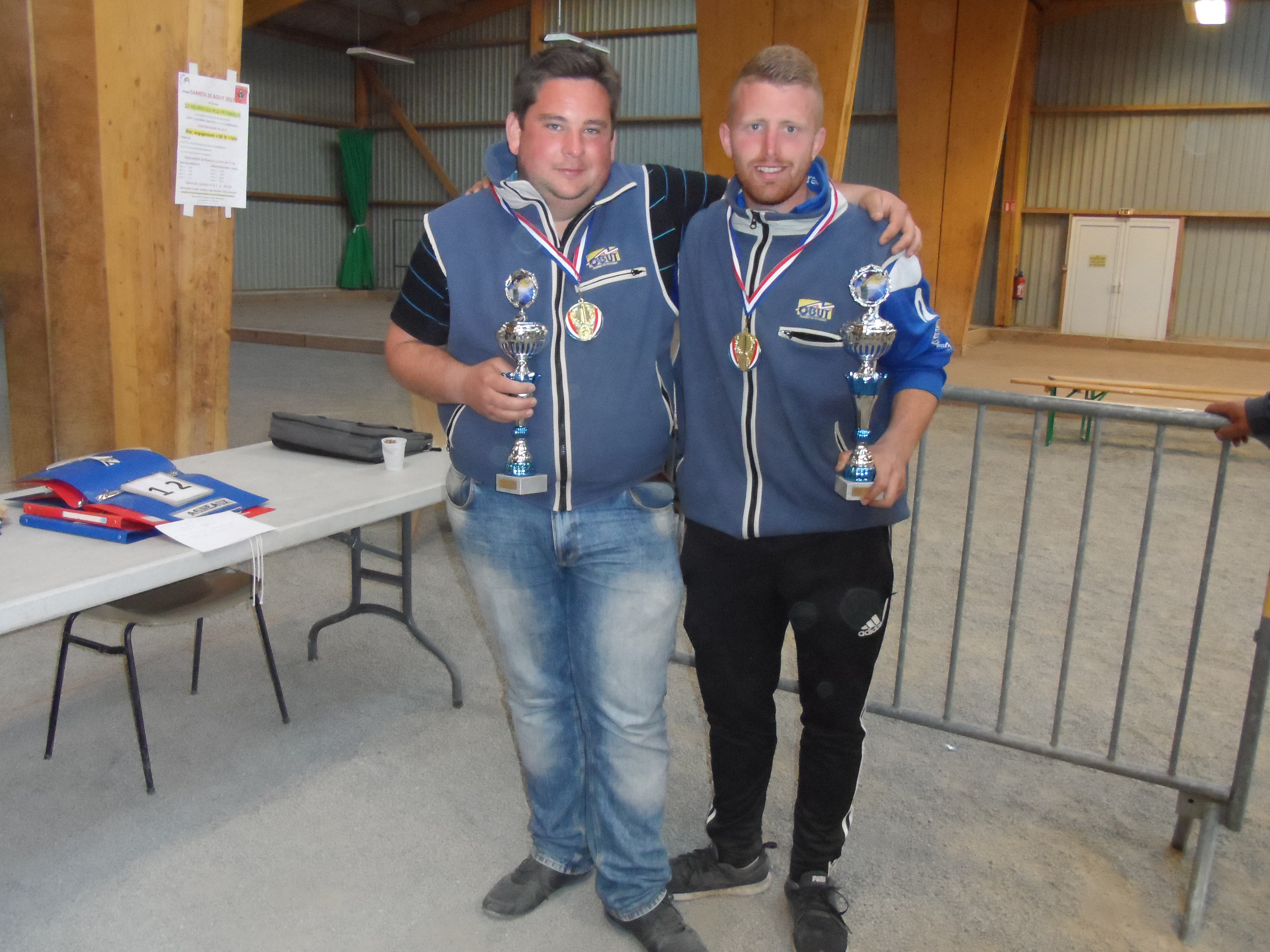 Ludovic TOUZAINT - Jefferson MARGRIN champions de la manche doublette masculine 2017