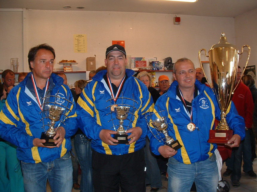 Les champions triplette 2011  -  Boualem ABABOU - Philippe CHANTREUX  - Franck GUILLOIS