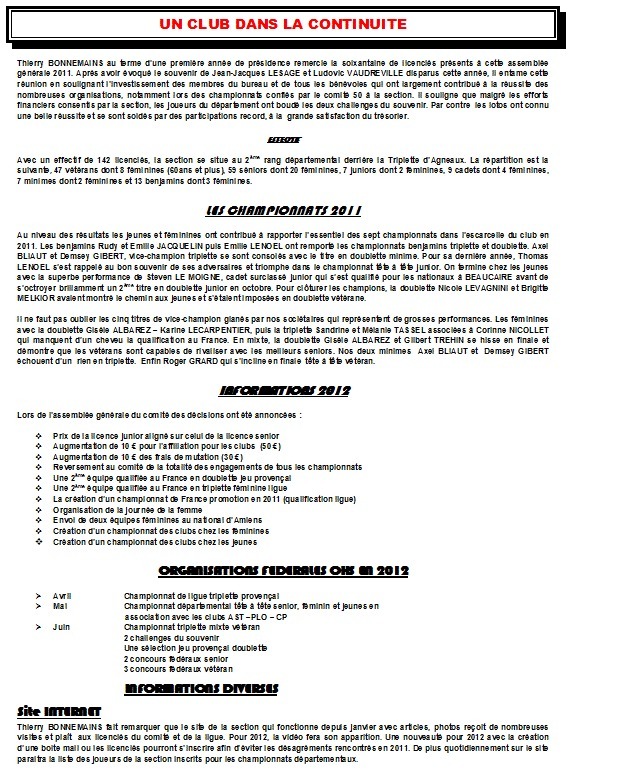 ASSEMBLEE GENERALE D' OCTEVILLE HAGUE SPORTS ASSEMBLEE GENERALE D' OCTEVILLE HAGUE SPORTS