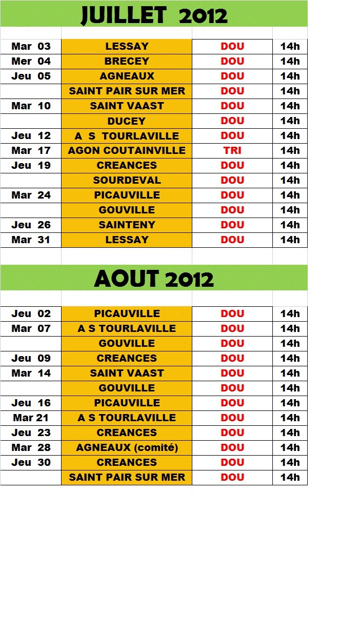 CALENDRIER VETERAN 2012 CALENDRIER VETERAN 2012