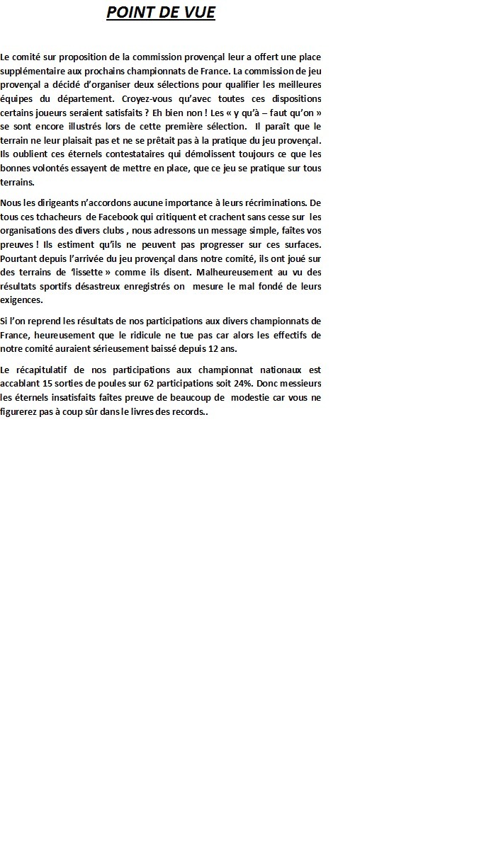 point de vue point de vue