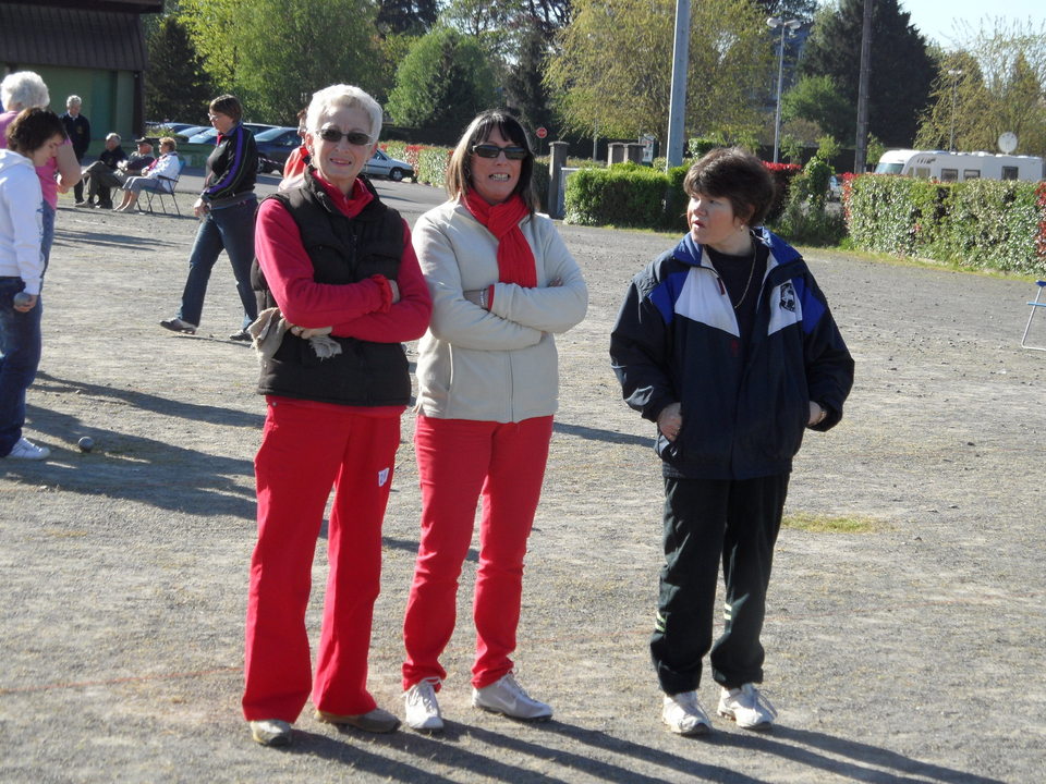 Mélanie - Sandrine TASSEL et Corinne NICOLLET, Championnes départementales  triplette féminine 2012