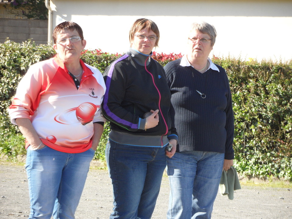 Mélanie - Sandrine TASSEL et Corinne NICOLLET, Championnes départementales  triplette féminine 2012