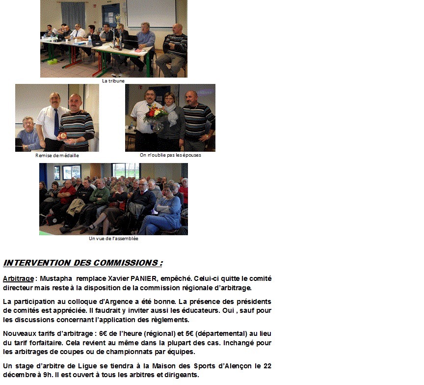 Assemblée générale de ligue à OCTEVILLE Assemblée générale de ligue à OCTEVILLE