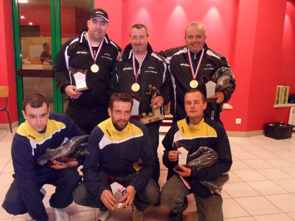 SAGA CHAMPIONNAT DE LIGUE 2013 TRIPLETTE MASCULIN   Franck GUILLOIS - Eric CORONNE et Philippe CHANTREUX ( VILLEBAUDON - 50 ) EPISODE N° 1