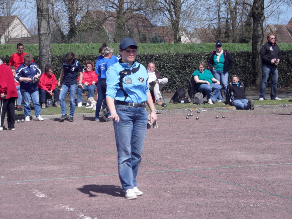 Sandrine PRIET et Sylvie POUTEAU (14) CHAMPIONNES DE LIGUE DOUBLETTE FEMININE