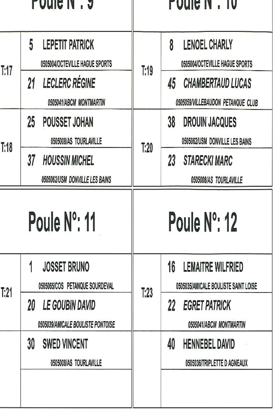 1 ére SELECTION DOUBLETTE JEU PROVENCAL