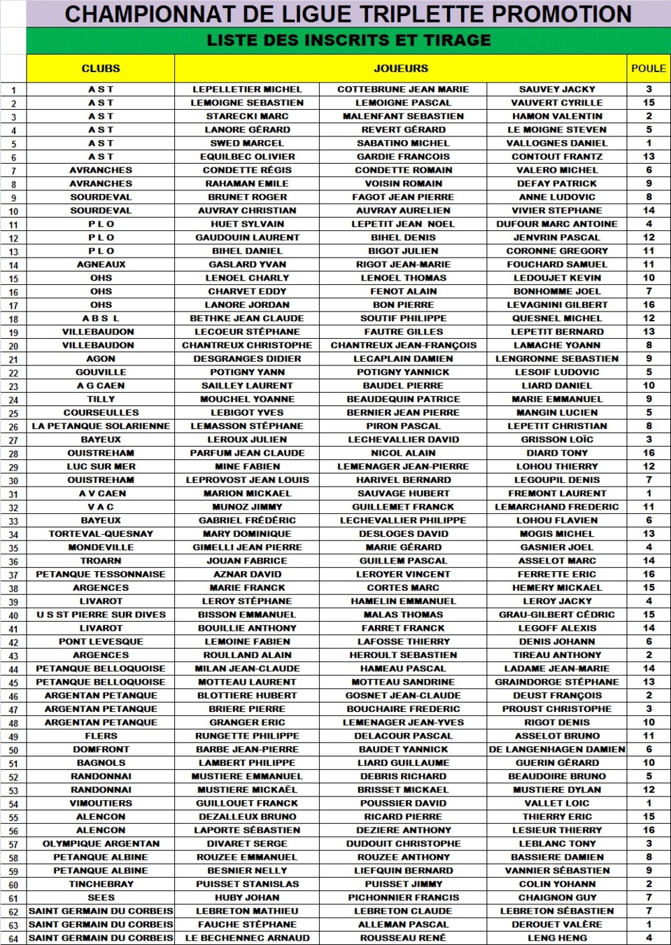 tirage triplette promotion tirage triplette promotion