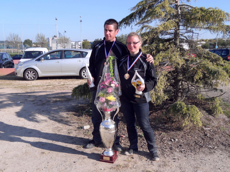 Championnat départemental doublette mixte à Tourlaville - Wenda CLEMENT et John DEROUET Sacrés