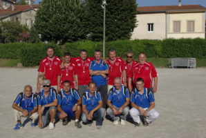 les finalistes  mais ce sont les ROUGES  de LA VERP qui deviennent champions ELITE