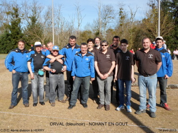 ORVAL en championnat départemental des clubs: 14 avril