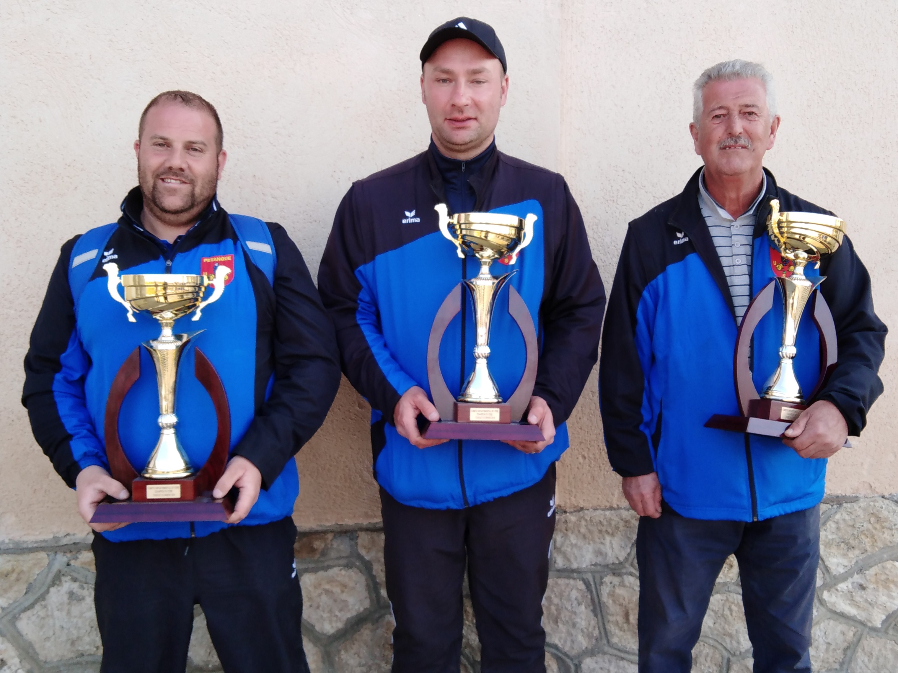 Champions: Robinson, Martial et David Champions: Robinson, Martial et David