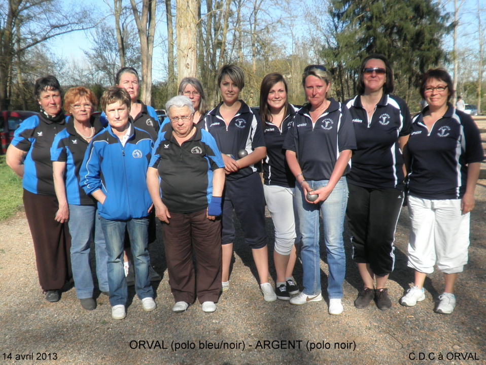 ORVAL en championnat départemental des clubs: 14 avril