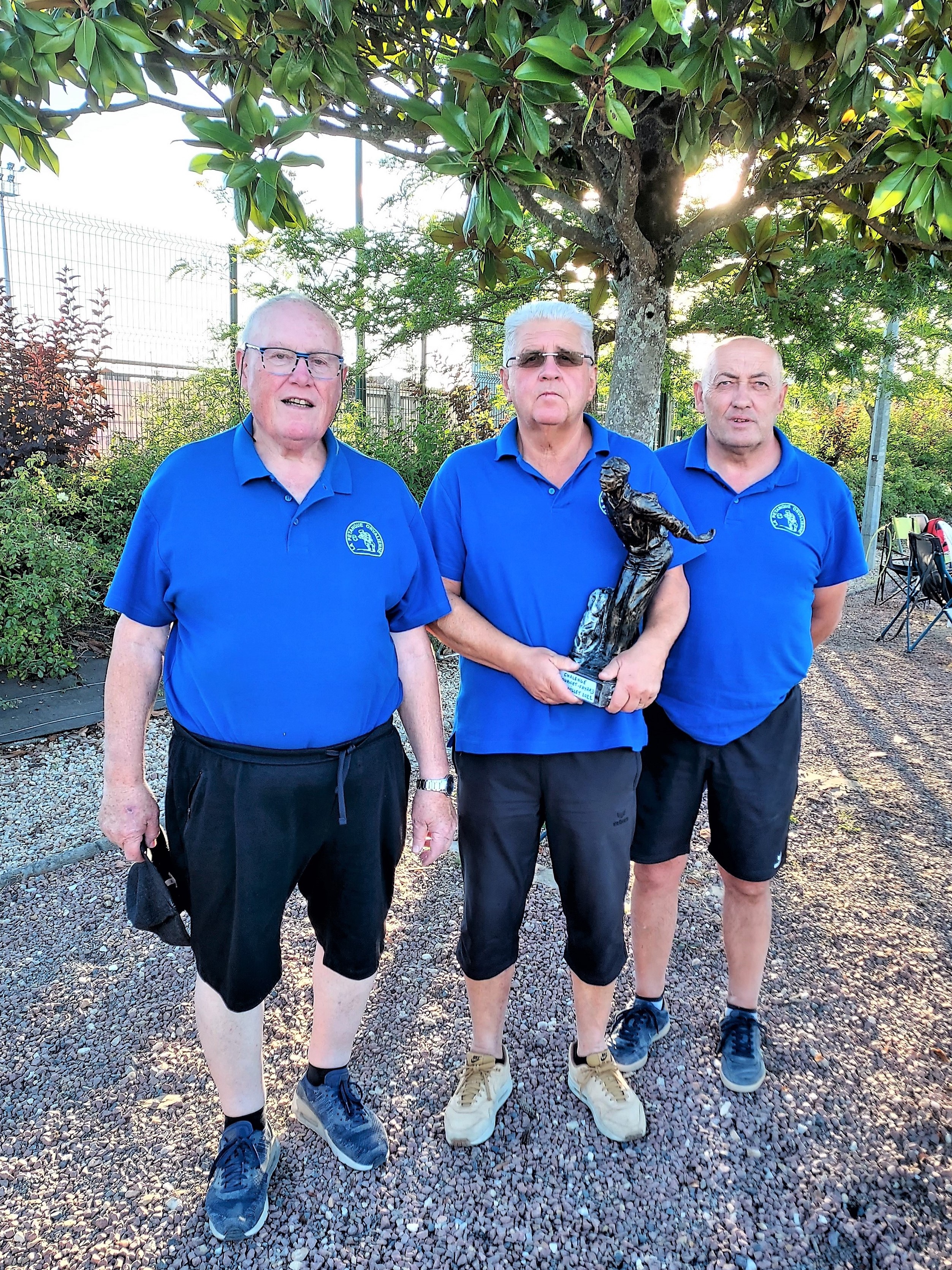 Les orvaliens vainqueurs du challenge: Jacques, Pierre-Yves et Philippe