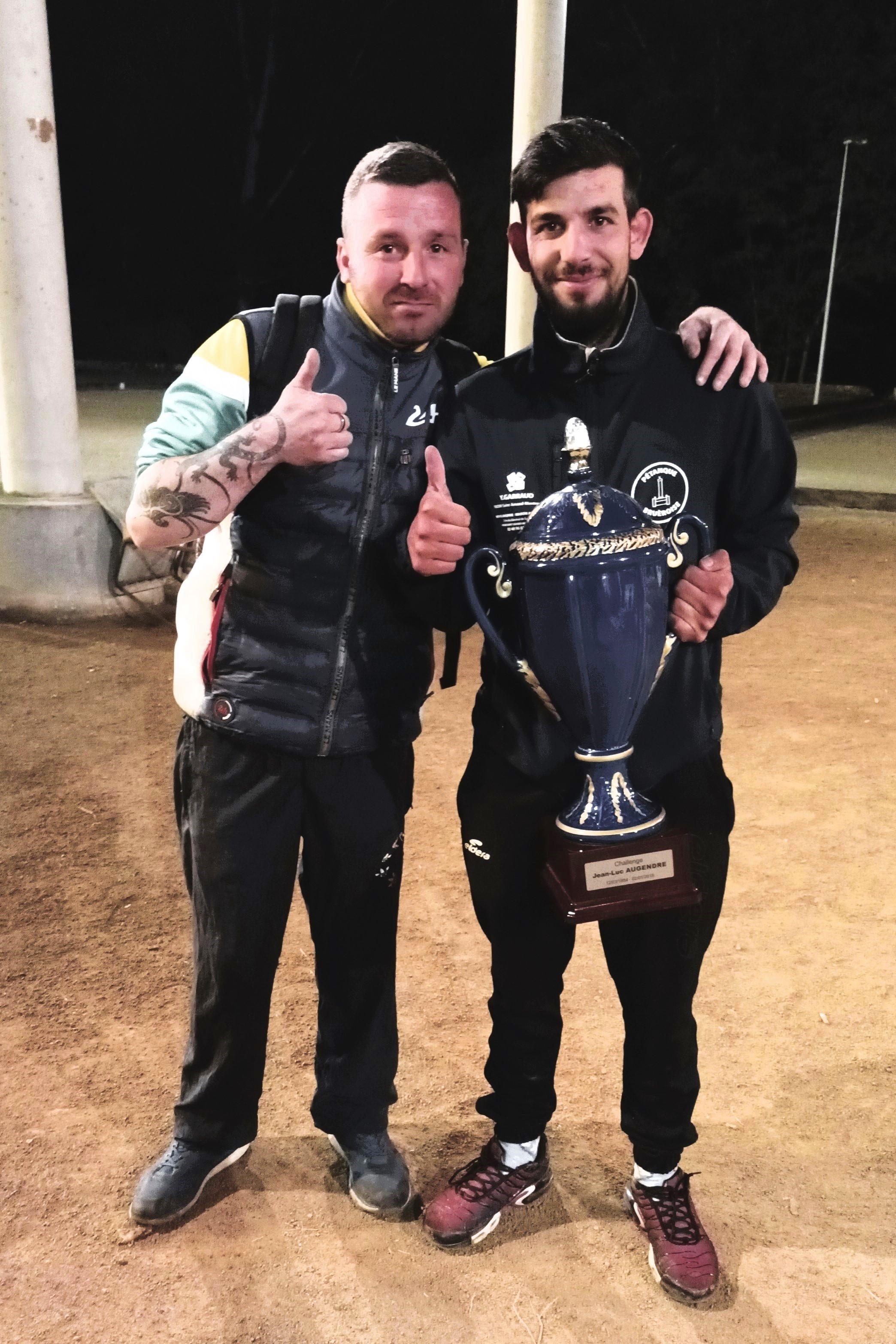 Vainqueur du challenge; Sylvain et Steven