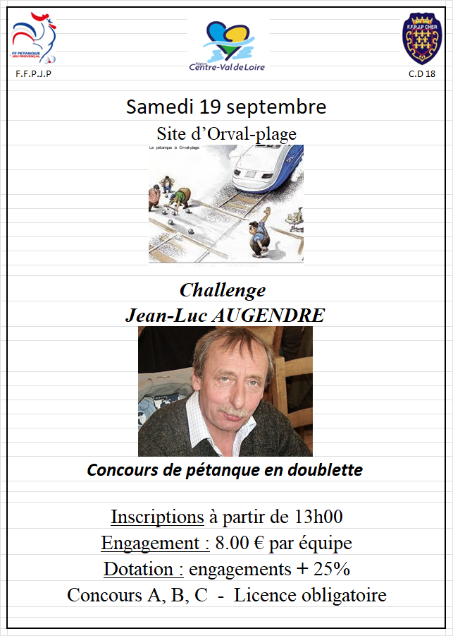 19 septembre : challenge Jean-Luc AUGENDRE