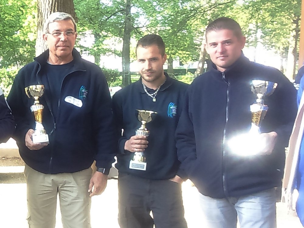 Patrick RANGUE Mickael Brillant et Sebastien Rousseau vice champion triplette
