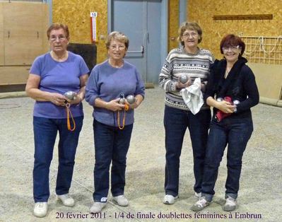 Doublettes féminines Doublettes féminines