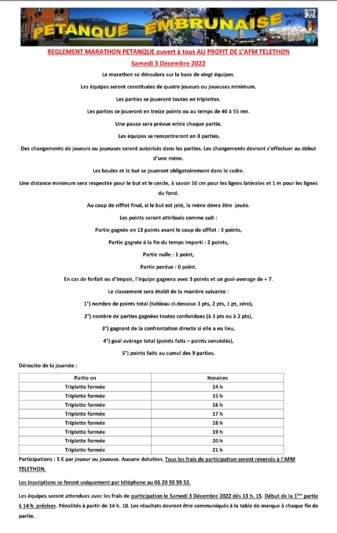 Marathon du Téléthon Marathon du Téléthon