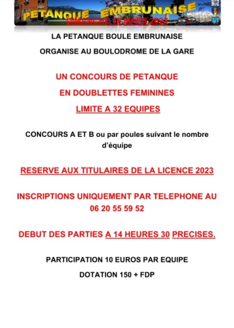 Concours du 05 et 19 mars 2023