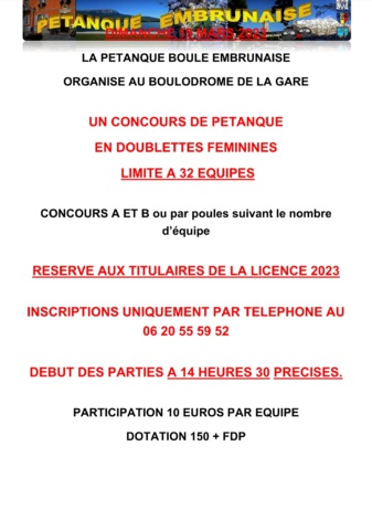 Concours du 05 et 19 mars 2023 Concours du 05 et 19 mars 2023