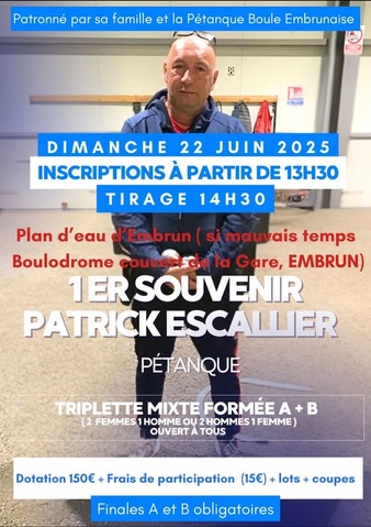 Souvenir Patrick ESCALLIER Dimanche 22 Juin 2025 Souvenir Patrick ESCALLIER Dimanche 22 Juin 2025