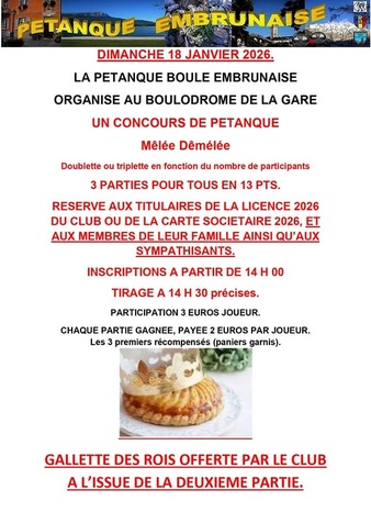 Galette des rois 18 janvier 2026 Galette des rois 18 janvier 2026