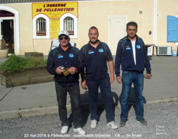 Adélino , Anthony et Serge le dimanche matin avant leur 1/8ème de finale