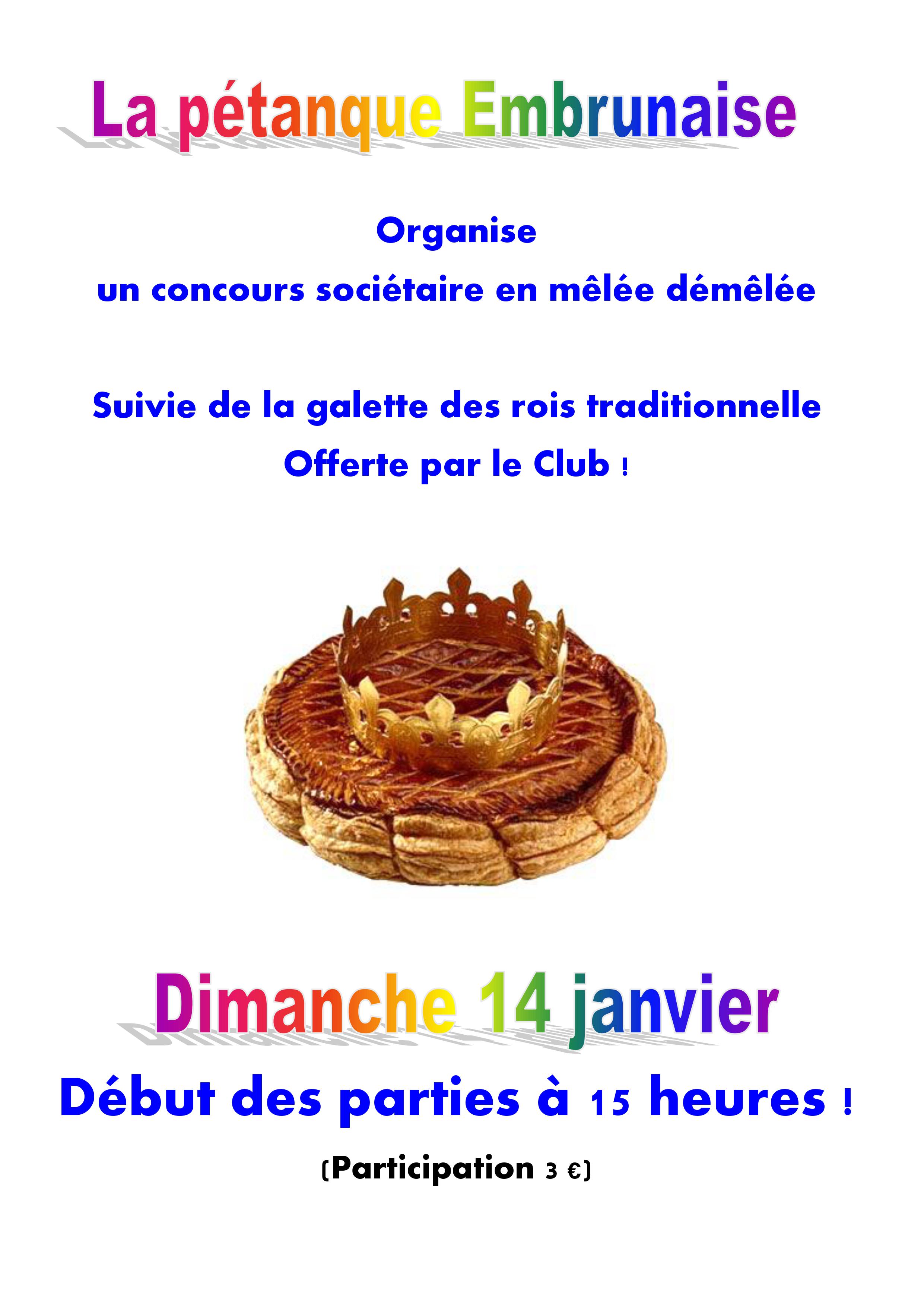 CONCOURS GALETTE DES ROIS