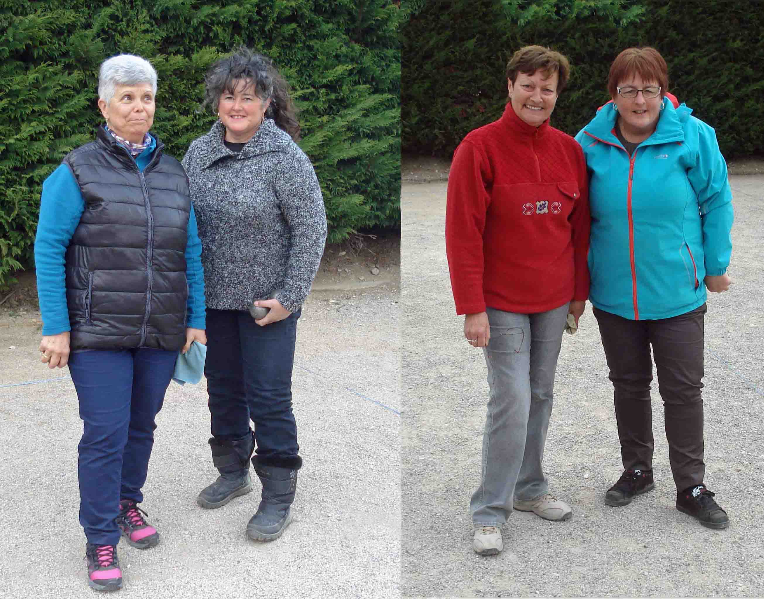 Yolande et Marie-France après leur victoire en 1/8ème de finale Yolande et Marie-France après leur victoire en 1/8ème de finale