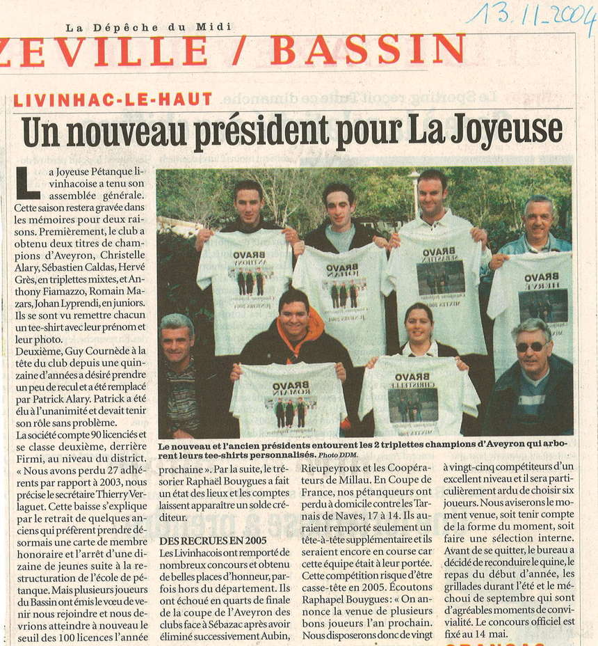 Championnat triplettes juniors Championnat triplettes juniors