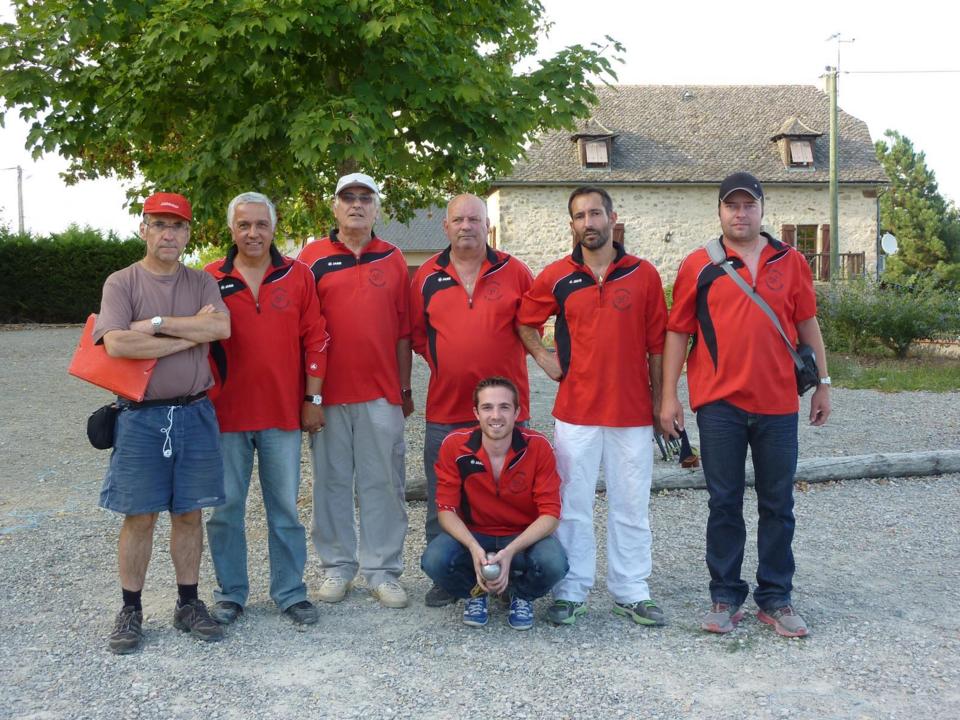 l'équipe victorieuse à Drulhe (absent sur la photo Rodolphe Labarthe)