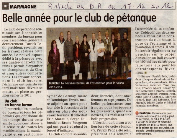 Et voilà...! 2012 c'est fini