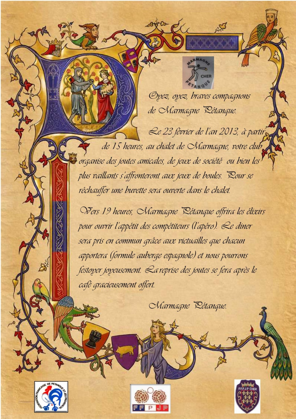 Affiche de la soirée "jeux de societé" signé par Ninie. Affiche de la soirée "jeux de societé" signé par Ninie.