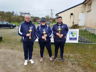 MARTIN Océane; GANGNEUX Thierry et LUNG-Hoi Célestin vice-champions en triplettes mixtes