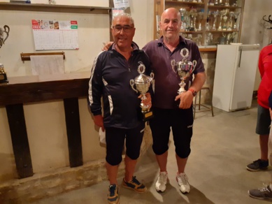 Championnat Doublettes Vétérans : José PEDRO et Didier RAFFESTIN vice-champions.