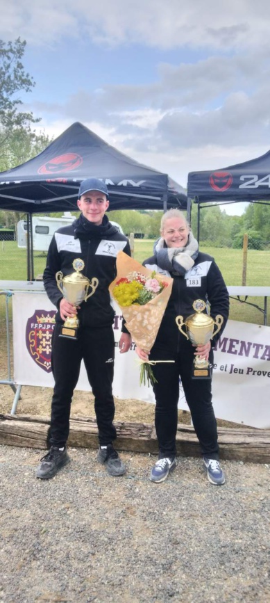 Championnat doublettes mixte: Une bien belle surprise Nohant Champion!!!! Thierry Aurore et Billot Léo champions du cher 2 024